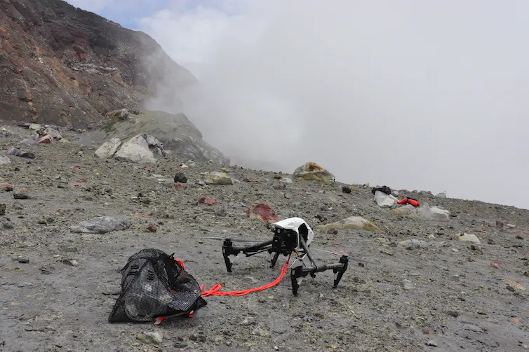 Deploying drones to the volcanoes